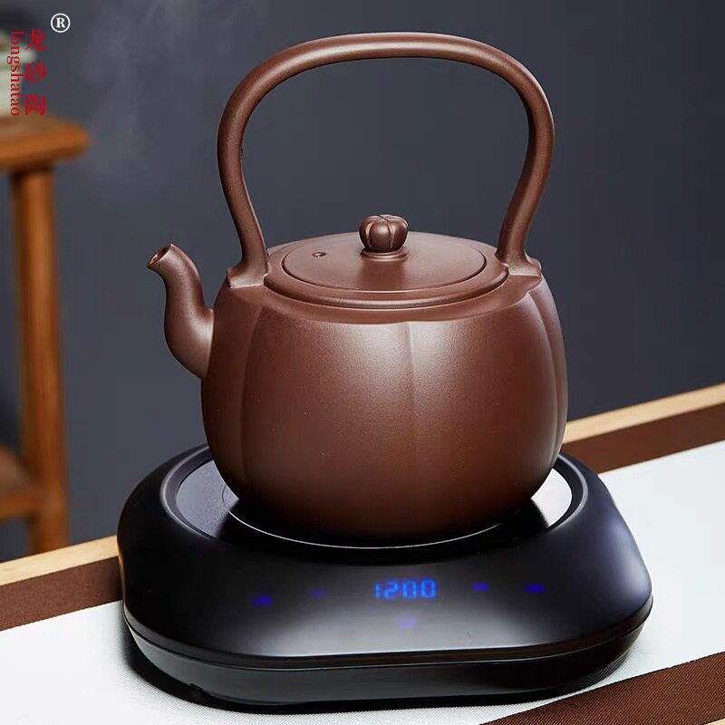 宜兴紫砂壶提梁电陶炉煮茶壶煮水蒸茶器电热烧水茶炉陶瓷茶具套装
