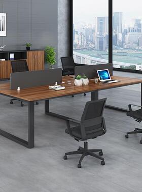 位简约现代板式职桌DPV四人卡座工屏风办公桌电脑桌员办公桌椅位