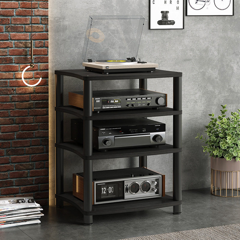 实木HIFI影音机柜多层音响架