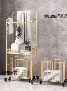 轻奢IXJ浴室落地手毛巾架家用洗间洗漱红台多层置架网卫生间浴物