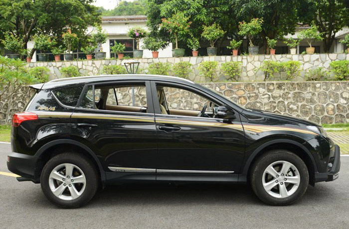 14RAV4车身彩条装饰贴纸