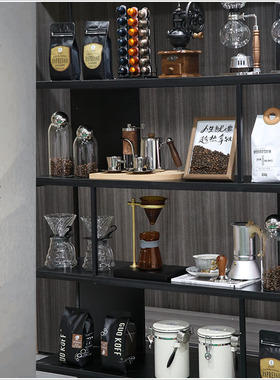 售楼处样板房吧台水吧咖啡软装饰品陈列咖啡豆储物罐手冲壶组合