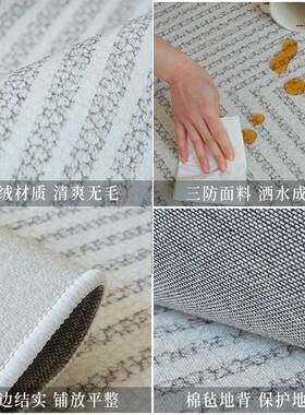 油三圈绒新AL711756升级地毯奶现代简防约地毯客厅风高级灰色沙发