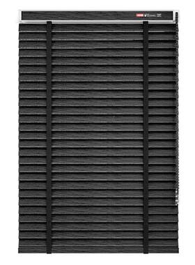 ?黑色电实木百升叶窗帘木质百叶帘遮遮阳光动F767M785降书房客厅