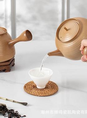 手热工耐泥紫砂侧把煮茶器炭壶炉陶日式复古大炉容MTZ量电陶粗陶