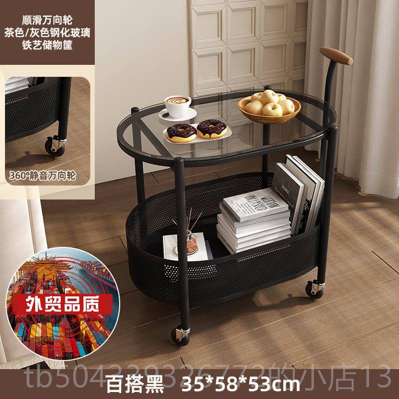 高档复移古风中古可动沙发边几阳台小茶桌高茶级床头侧边柜小几小