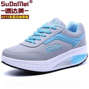 高档女鞋厚2025春夏新款妈妈鞋底子面套脚网透气垫休闲运摇动摇摆