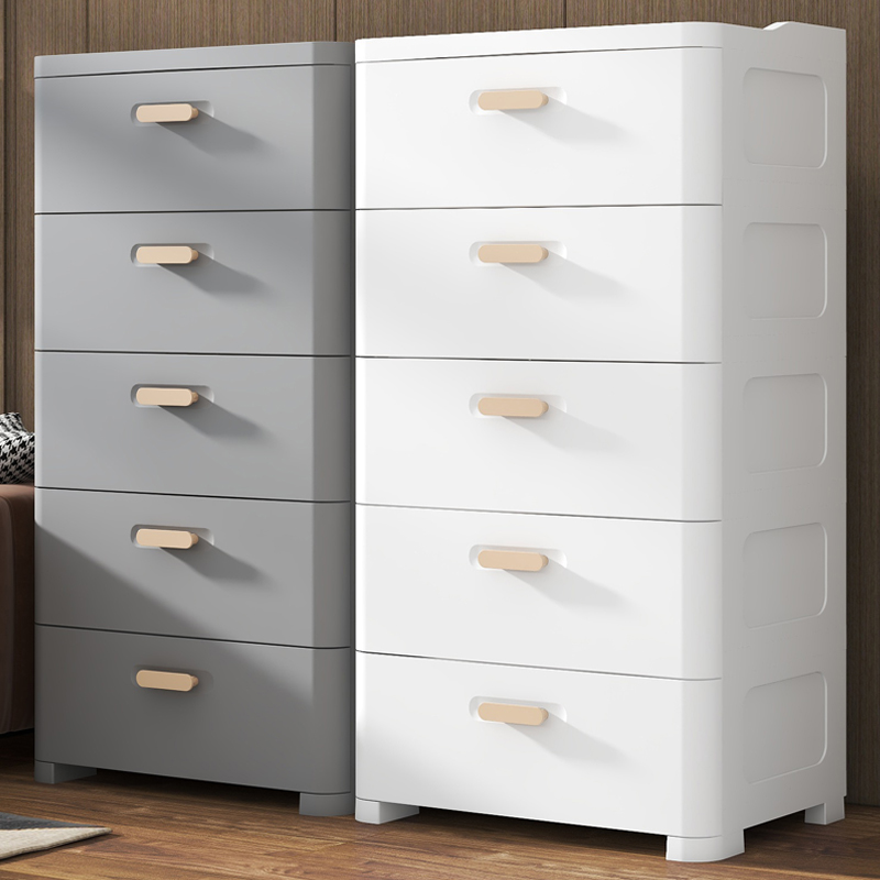 塑料多层收纳柜抽屉式置物柜家用卧室床头柜子储物柜玩具收纳箱盒