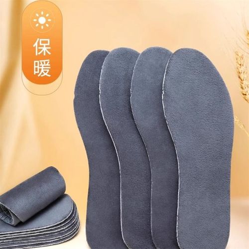 薄绒鞋垫秋冬季保暖防寒加绒鞋垫男款绒面透气防臭女款舒适棉鞋垫