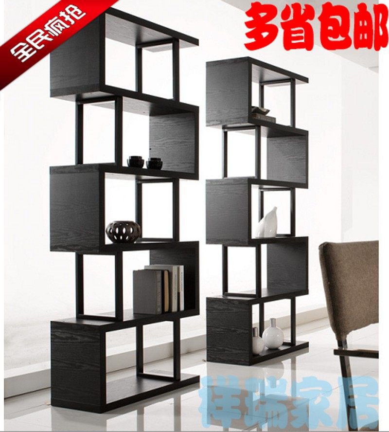 简易书架书柜储物架展示架酒架花架隔断落地屏风架陈列书橱柜组合