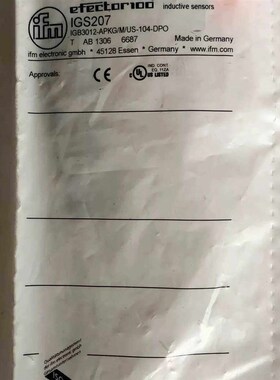 议价 IFM 易福门 IGS207 实物拍摄 *