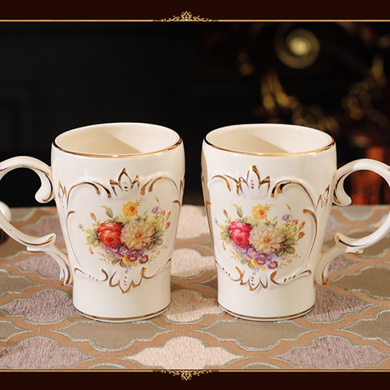 欧式陶瓷浴室用品洗漱杯牙刷漱口杯马克情侣杯刷牙杯子牙桶牙缸