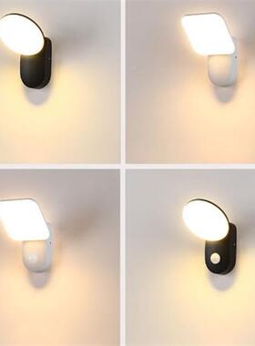 壁灯简约现代户外壁灯入门前灯水露大门阳台台户防方圆入户202108