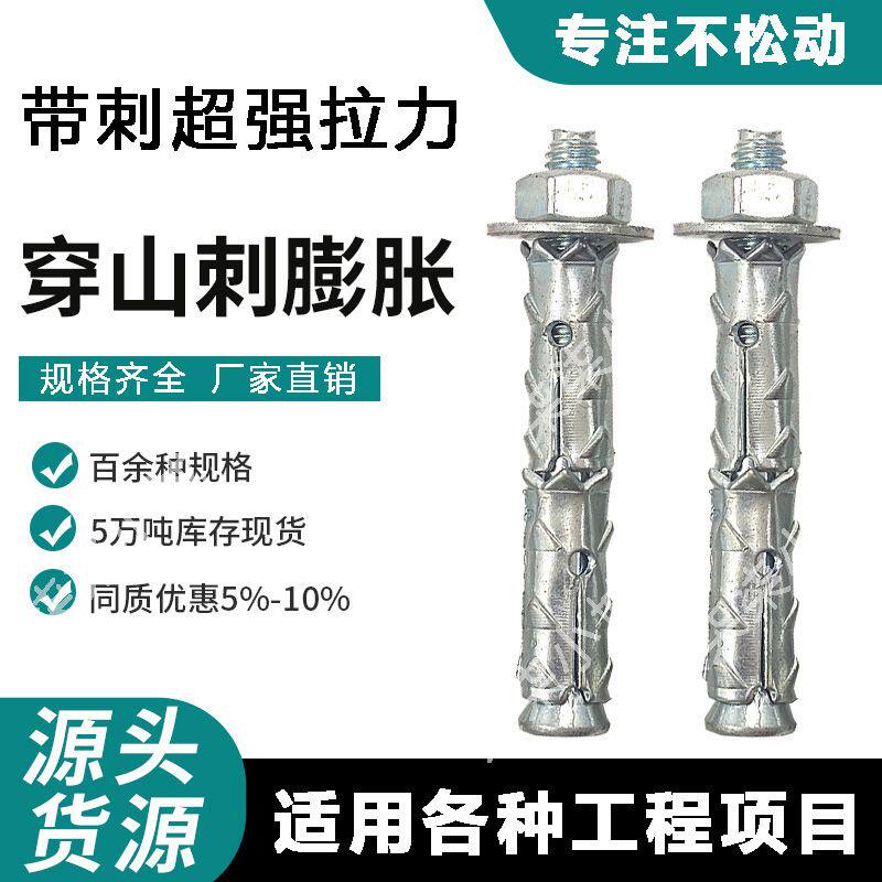 国标镀锌穿山刺膨胀螺丝多孔砖加长膨胀螺丝空心砖加气轻质块砖