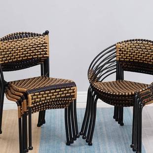 家用小藤厅无品牌/椅子靠椅客阳台家用休椅闲手工编织藤矮凳子餐