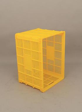 如顺755筐大号塑料筐周转筐黄色塑胶框可配轮子