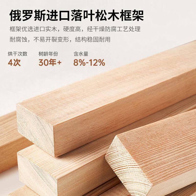 全实木床出租房经济型家用1米单人床1.5米主卧带软包双人床大床架