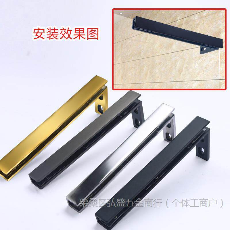 无边框淋浴房玻璃门七字拉扞不锈钢浴室隔断固定卡玻璃支撑杆配件