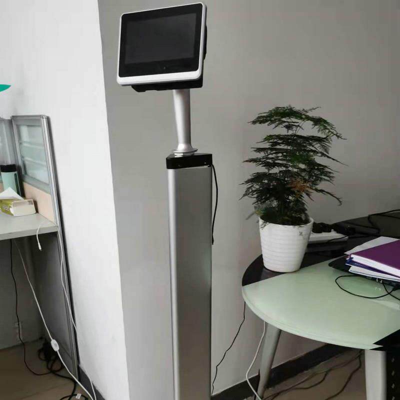 ZHM02L立柱虹膜机三角灯条形立式考勤门禁一体机学校实验室打卡机