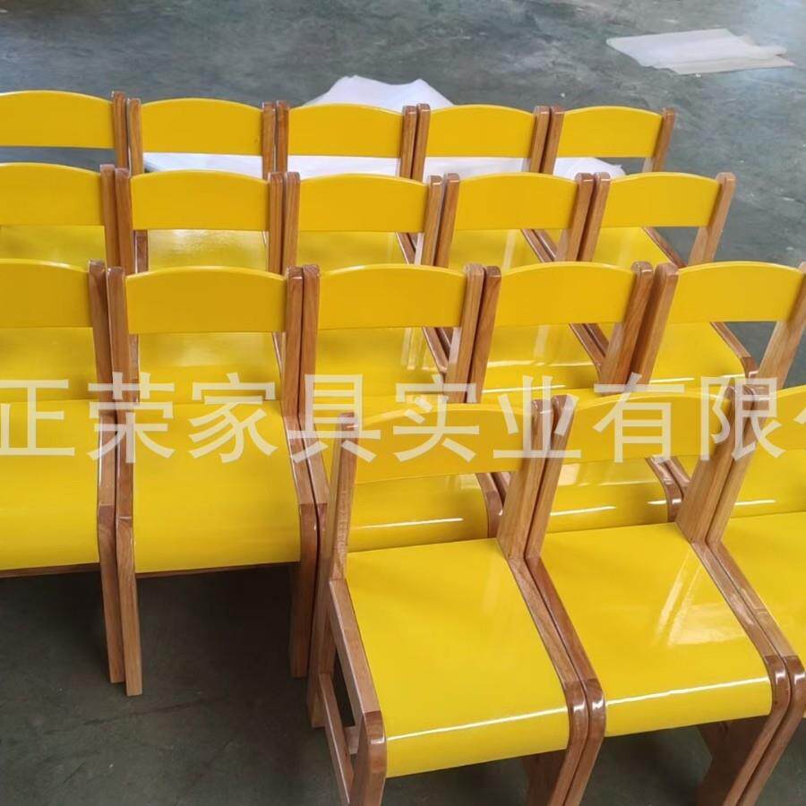 出口实木儿童学习靠背椅子彩色学生写字椅幼儿园小凳子宝宝小餐椅