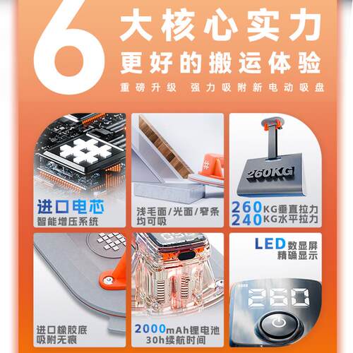 SC702智能数显电动真空吸盘瓷砖玻璃吸盘真空地砖吸提器