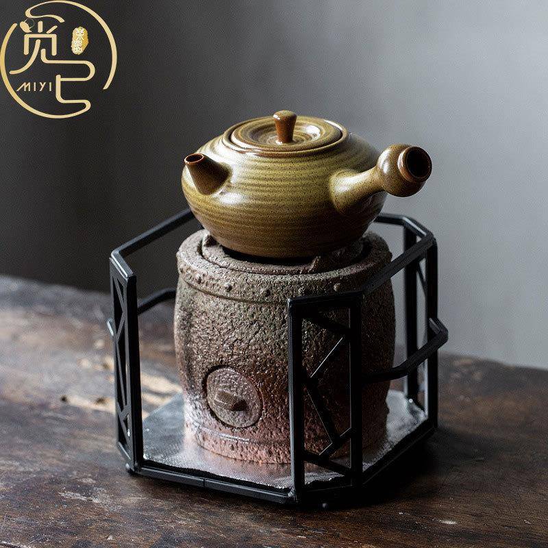 铁艺晾炉架碳炉凉炉架子茶炉底座炭炉隔热提梁架围炉煮茶茶道配件