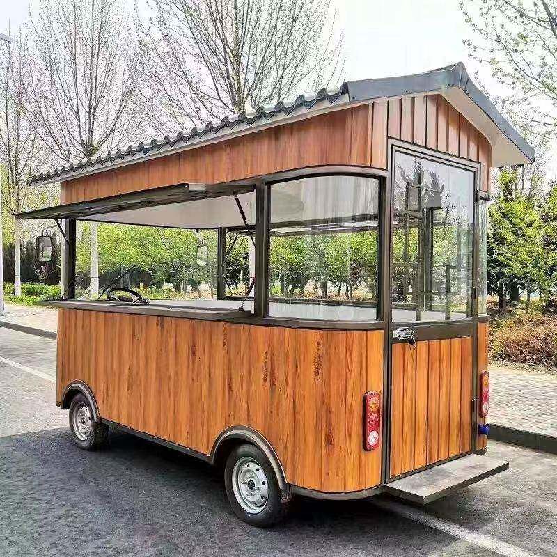 手推移动餐车街景四轮流动餐饮摆摊可移动美食车多功能手推餐车