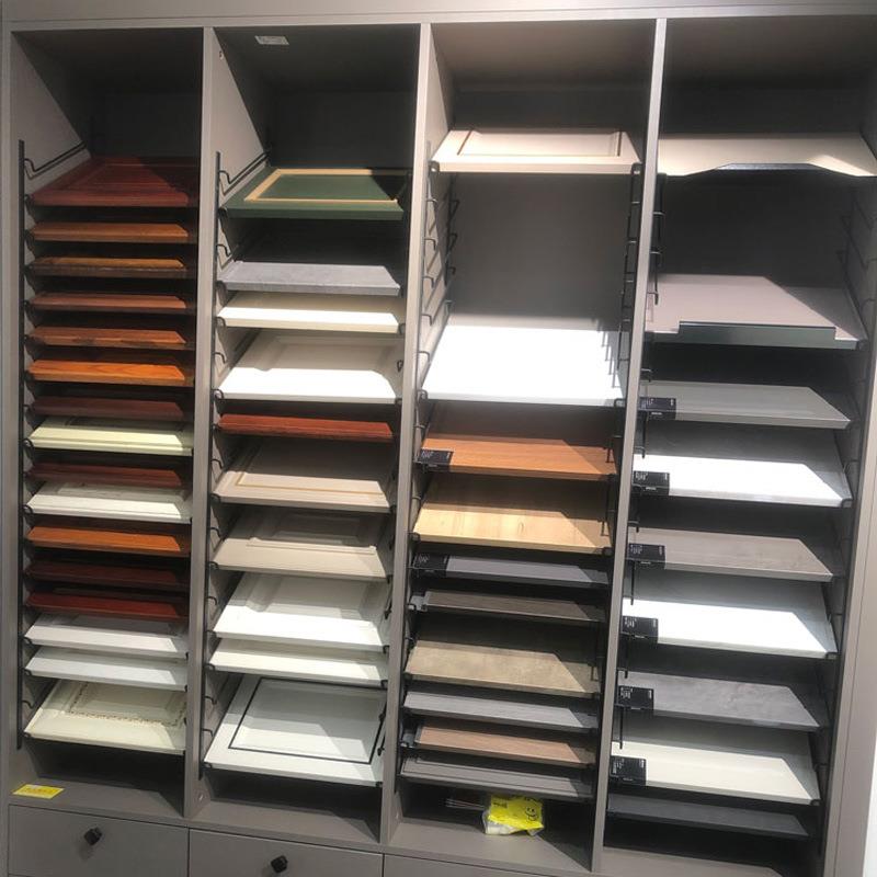 黑色柜门展示架色板架层板托连体架子色卡架焊接展板钩免打孔磨砂