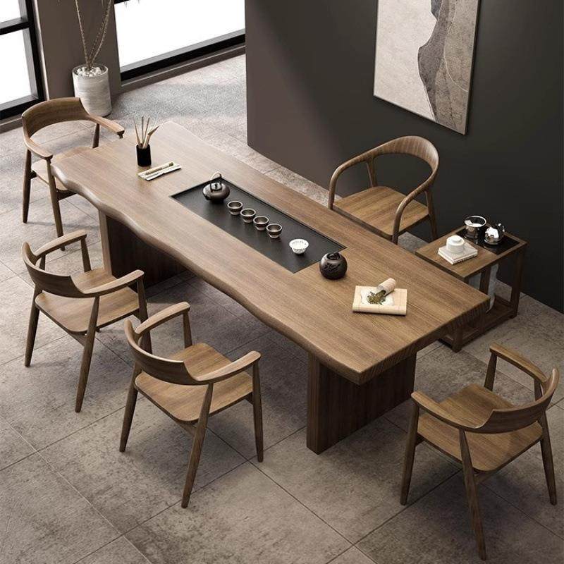 实木茶桌茶盘一体泡茶桌椅组合现代简约家用功夫大板茶台后现代桌,商业/办公家具,茶台/茶桌,淘宝优惠券,粉丝福利购,淘宝优惠卷