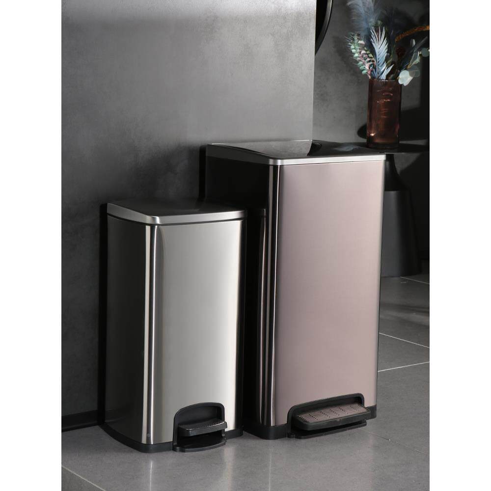 厨房垃圾桶家用不锈钢脚踏式办公带盖F97S9JJM脚踩大生容量号大商