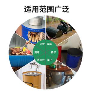 油桶200升铁皮桶柴油桶化工铁桶汽油桶蓝色密封废油桶储油桶