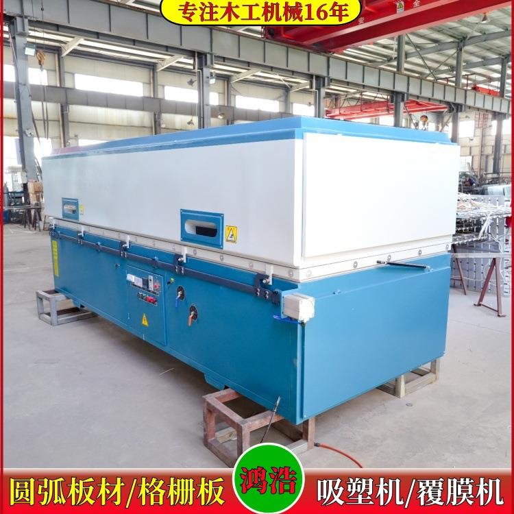 曲面圆弧柜门覆膜成型机19mm厚钢化玻璃6米*3米蜂窝铝板吸塑台