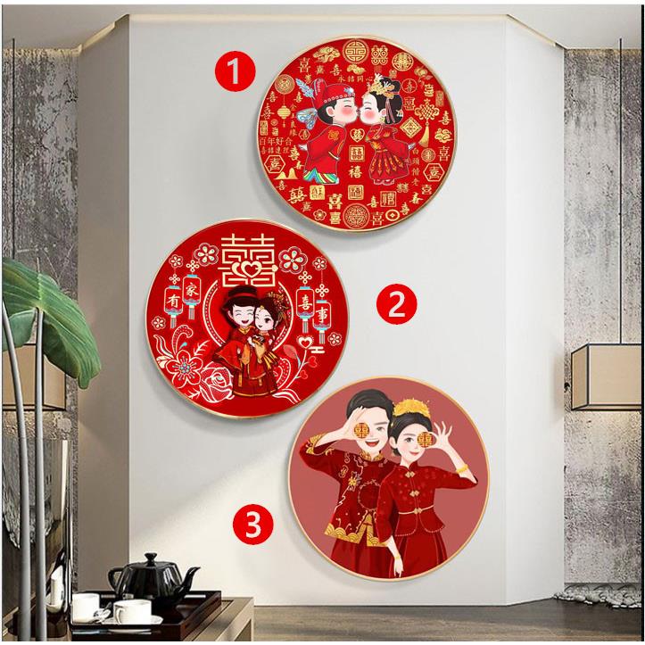 ?十字绣成品纯手工结婚们了Fhhwxgum好合新式客厅玄关婚礼挂我画