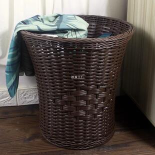 的简约藤编大号仿家用放脏衣服收纳筐脏篓子玩具衣物衣服收纳筐篮