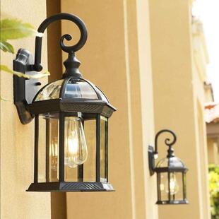 太阳能壁灯户外防水室外庭院大门洗墙灯门前灯中式壁灯别墅墙壁灯