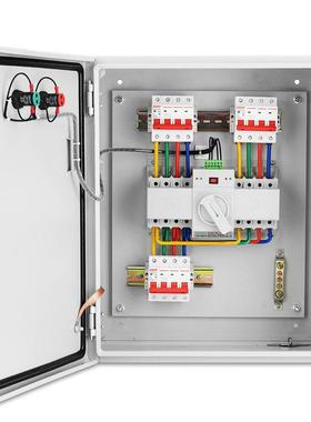 双线电源配电箱22V380三相四V发电机定时切换2P63A双箱双电0源自