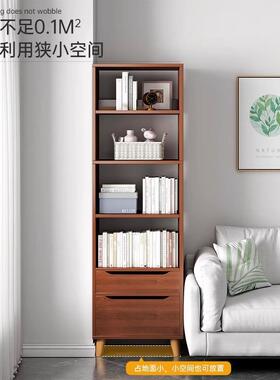 简易书架地置物靠架家用收纳架窄缝小型储物柜子多WIA层落客厅书