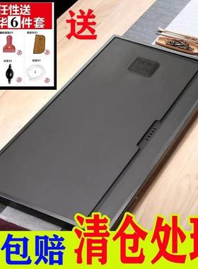 天金石茶盘家乌用约整块石头茶台然原石一体茶8RwHV0Ws具简套装托