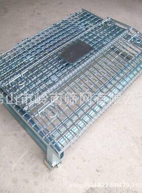 动折叠式仓储笼带轮仓储YVB笼脚蝴蝶笼仓库周转箱镀移锌仓储笼
