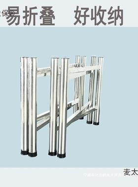 不伸锈方钢简易大圆桌RBU架铁艺桌腿架支桌饭桌餐桌折叠缩桌脚麦