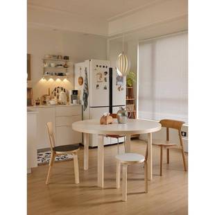 中古圆形餐?桌设计师客厅代约实木圆桌artek桌现网红民宿a简rtek