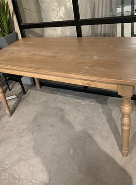 欧桌式式餐YMZ-005组桌合实木桌子复美古做旧拉丝松木餐法式餐厅