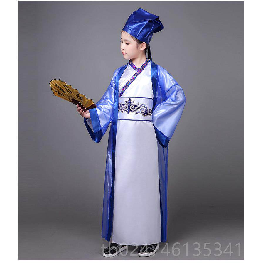 正品汉服弟男童国国学服中风古装服书童装三字经子规儿童演出服小