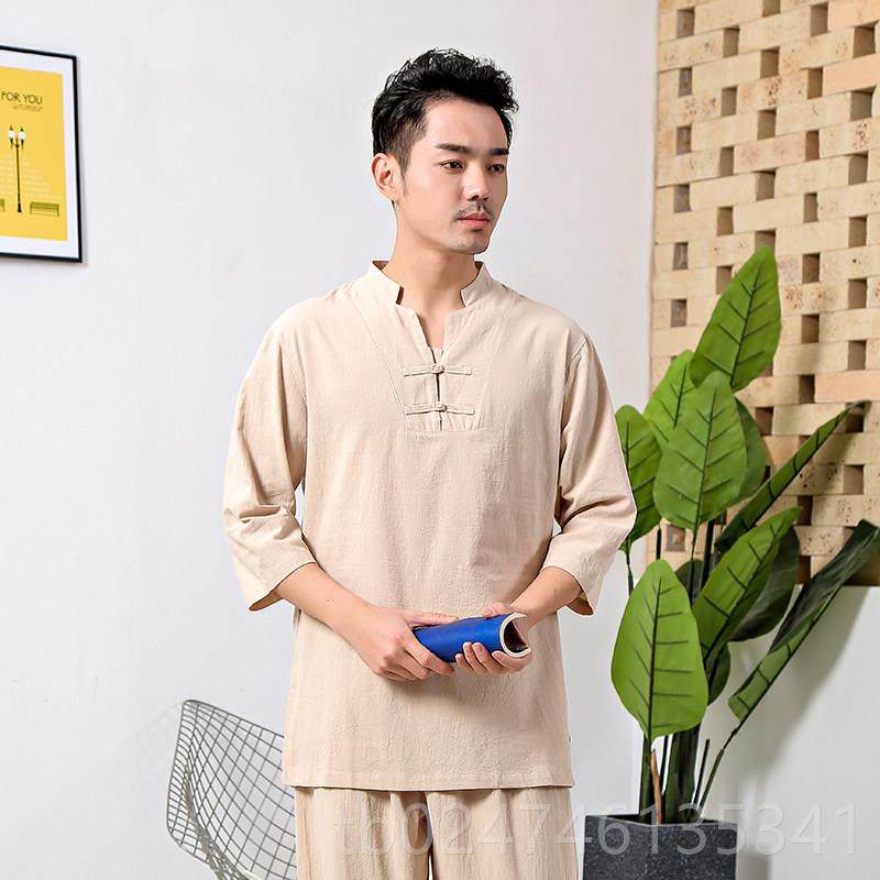 正品棉瑜伽服太极打坐宽松中式茶服门男外汉服打春坐服运麻动服夏,男装,其他民族服装,淘宝优惠券,粉丝福利购,淘宝优惠卷