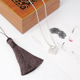 正品瑜逸情侣银吊坠纯银印章男女刻项炼古风爱棠生日情定情信物字