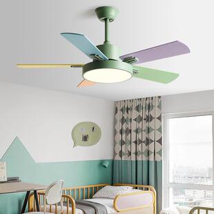 家用餐厅客厅吊顶吊扇灯现代简约吸顶电风扇吊灯儿童房卧室风扇灯