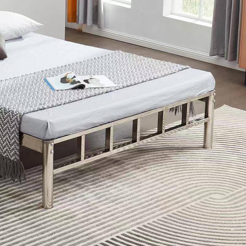 简约304不锈钢床架榻榻米加厚加粗1.5米1.8米双人铁艺床轻奢床架