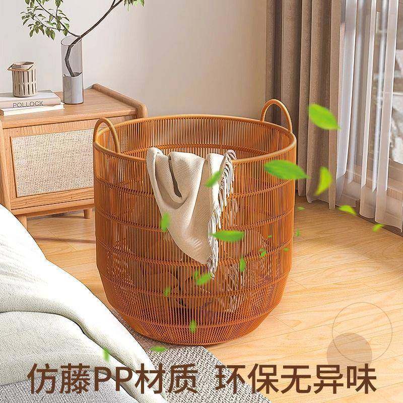 脏衣篮脏衣篓衣服风藤编卧室脏洗衣篮仿脏衣筐编织收纳筐防水