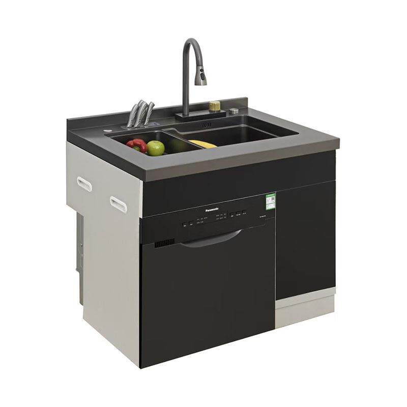 集成水槽洗碗机一体洗菜池厨房水槽嵌入式烘干消毒智能消毒碗柜