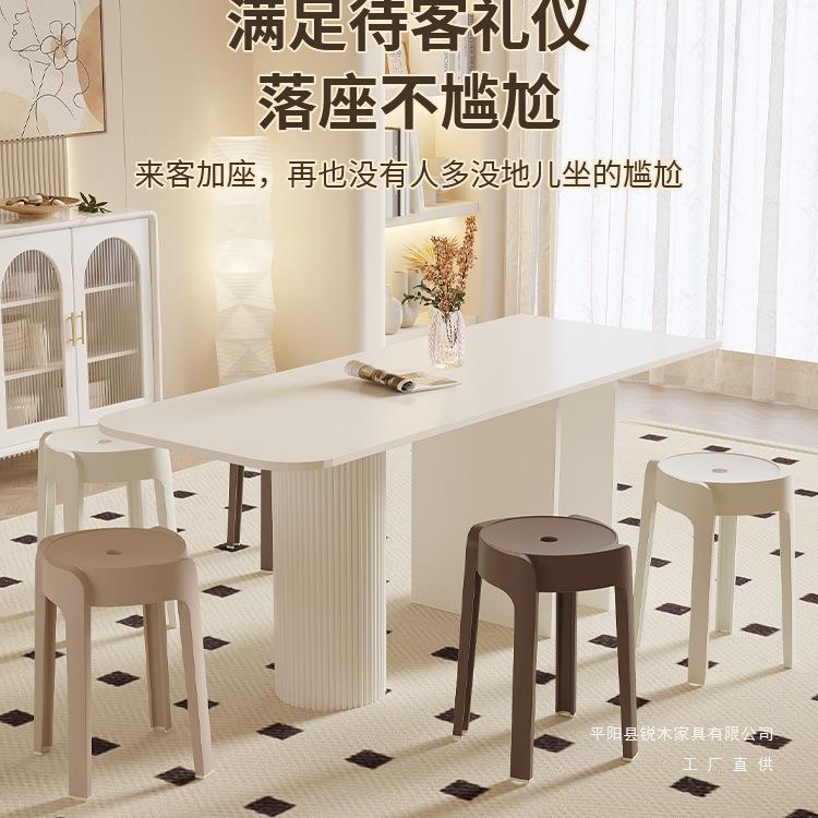 顺丰塑料凳子家用加厚可叠放简易客厅餐凳餐桌椅子高圆凳环保板凳